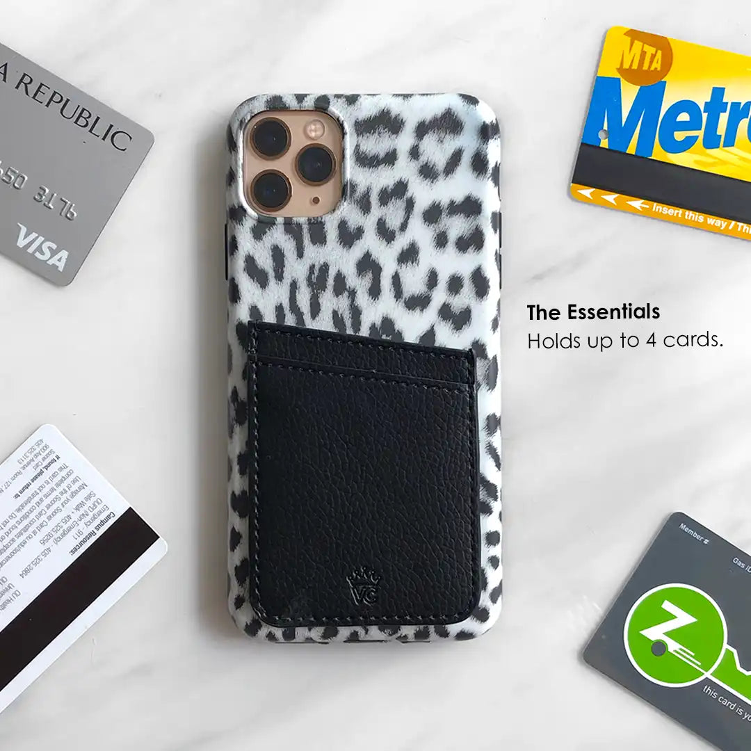 Black Leather Phone Wallet