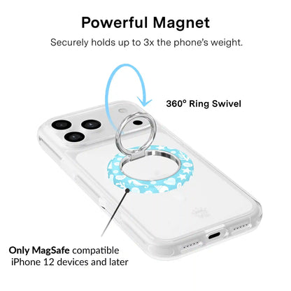 Aquamarine Holo MagSafe Grip Ring