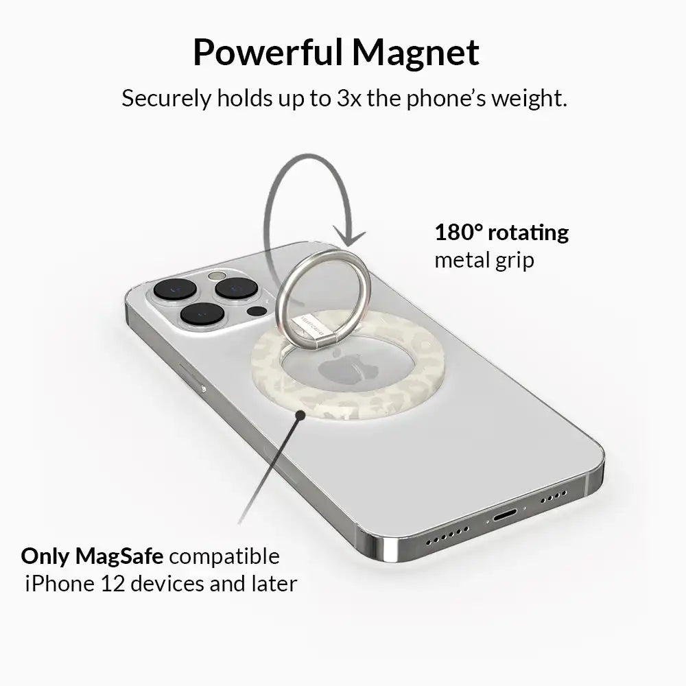 Stone Leopard MagSafe Grip Ring