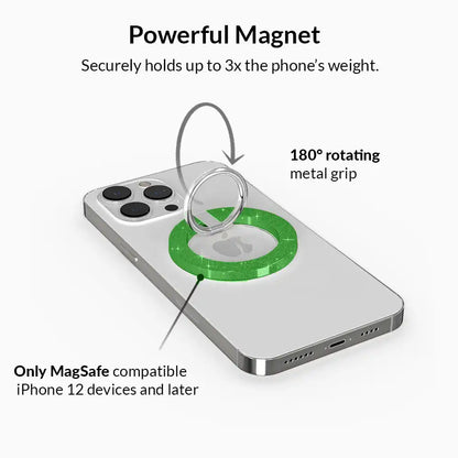 Lime Stardust Glitter MagSafe Grip Ring