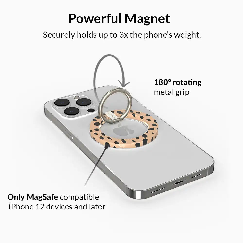 Spotted Cheetah MagSafe Grip Ring