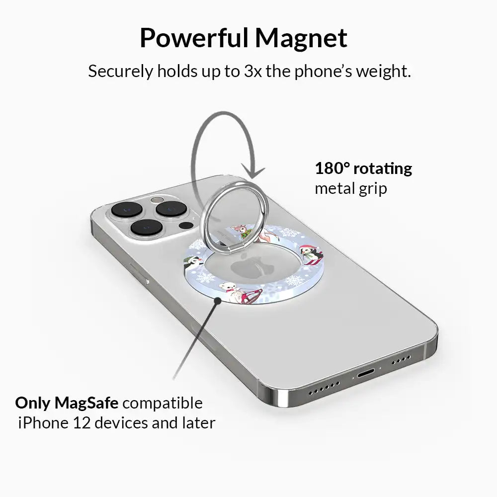 Winter Wonderland Baby Animals MagSafe Grip Ring