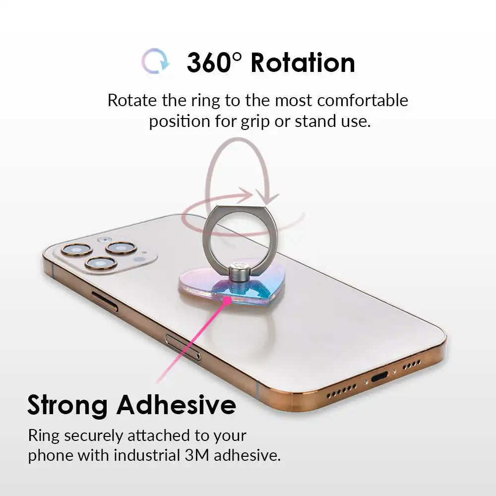 Ombre Stardust Glitter Phone Ring