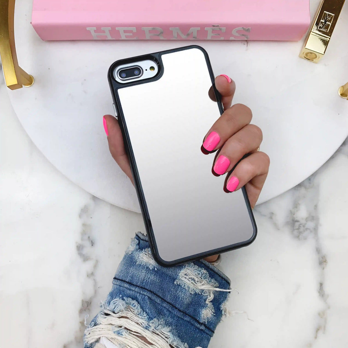Silver Reflective Mirror iPhone Case