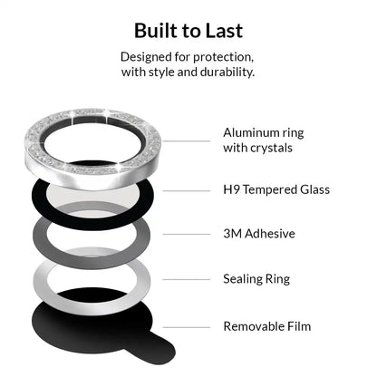 Crystal Glam Camera Lens Protector for iPhone