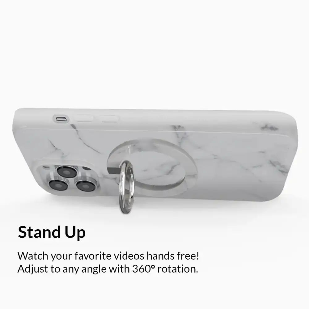White Marble MagSafe Grip Ring