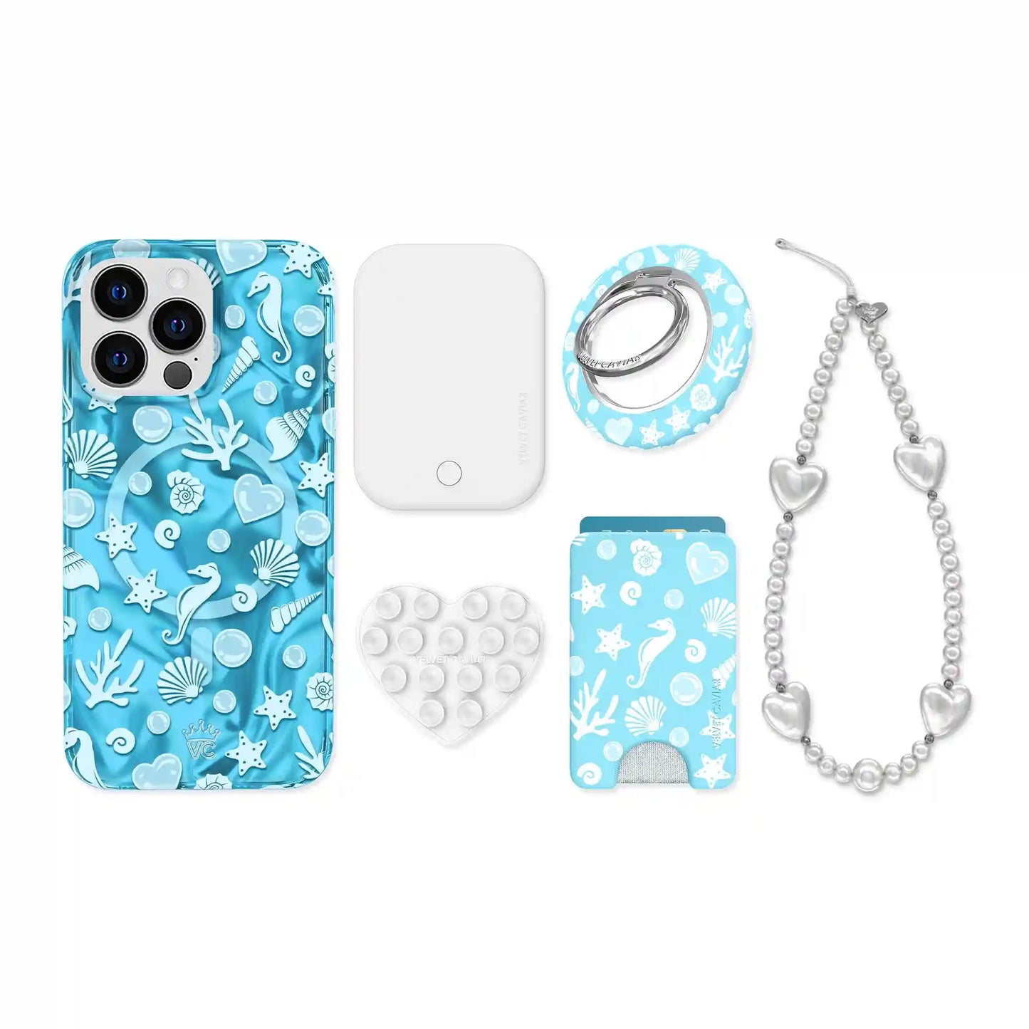 Aquamarine Holo iPhone Bundle Set