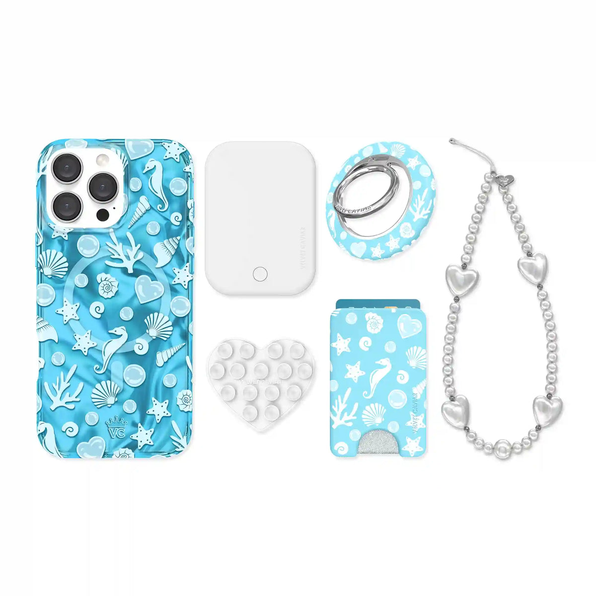 Aquamarine Holo iPhone Bundle Set