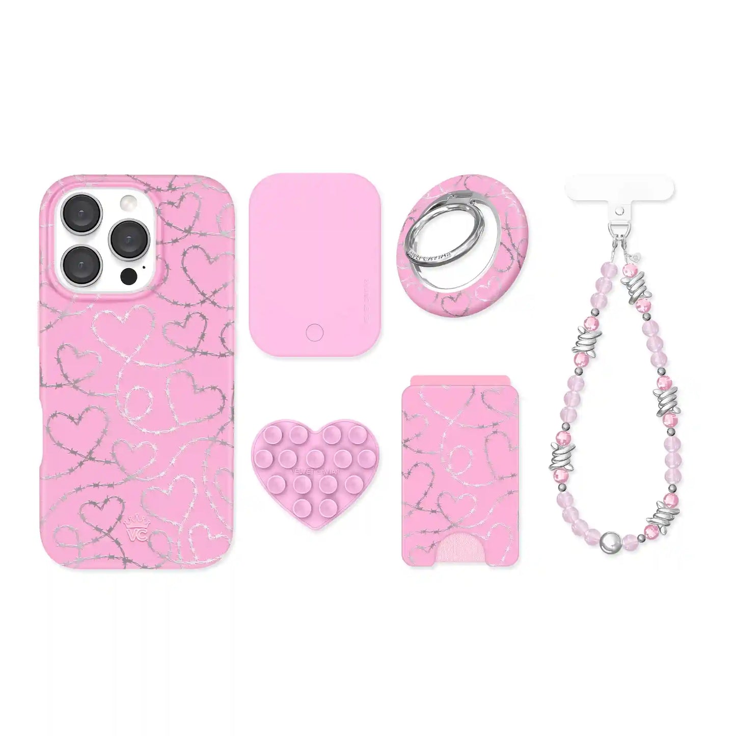 Barbed Wire Chrome Hearts iPhone Bundle Set