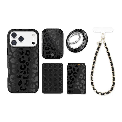 Black Leopard iPhone Bundle Set