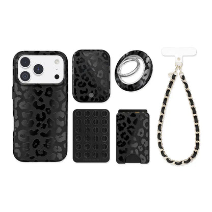 Black Leopard iPhone Bundle Set