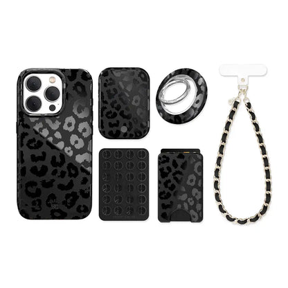 Black Leopard iPhone Bundle Set