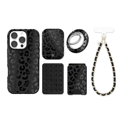 Black Leopard iPhone Bundle Set