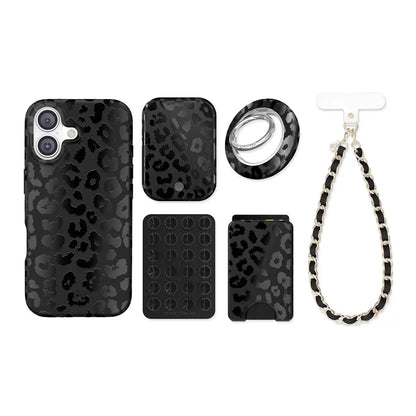 Black Leopard iPhone Bundle Set