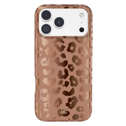 Bronze Chrome Leopard iPhone Case