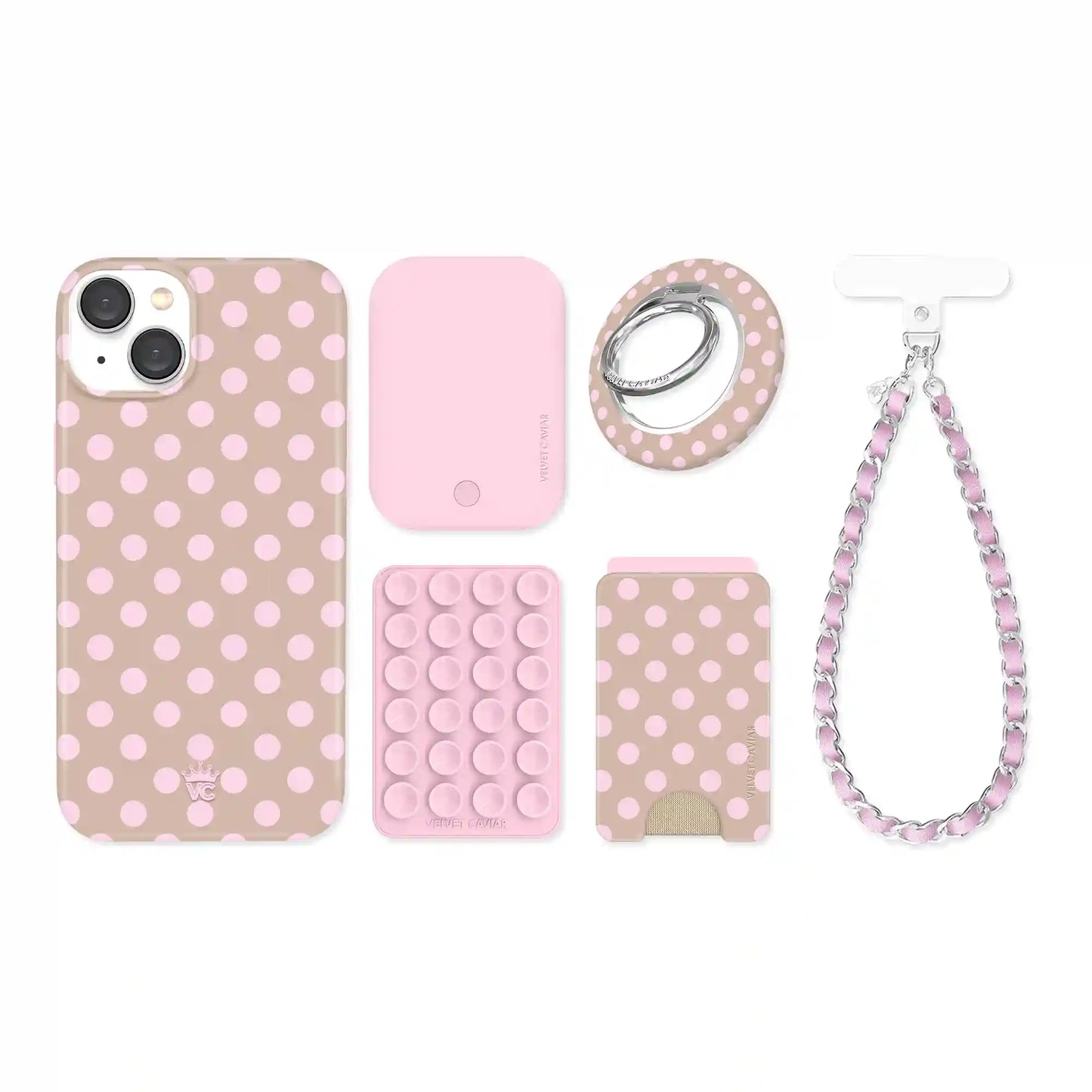 Brown Sugar Polka Dot iPhone Bundle Set