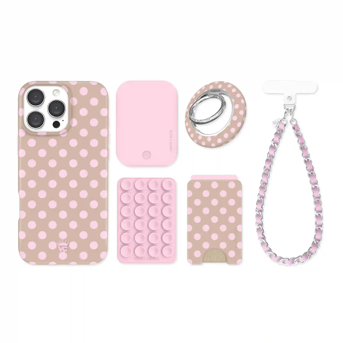 Brown Sugar Polka Dot iPhone Bundle Set