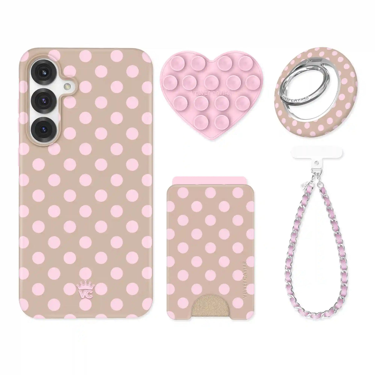 Brown Sugar Polka Dot Samsung Bundle Set