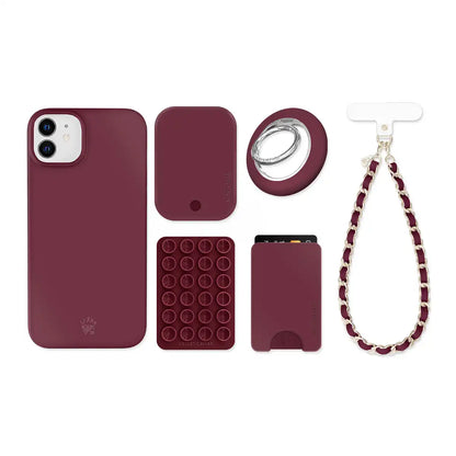 Burgundy 1990 iPhone Bundle Set