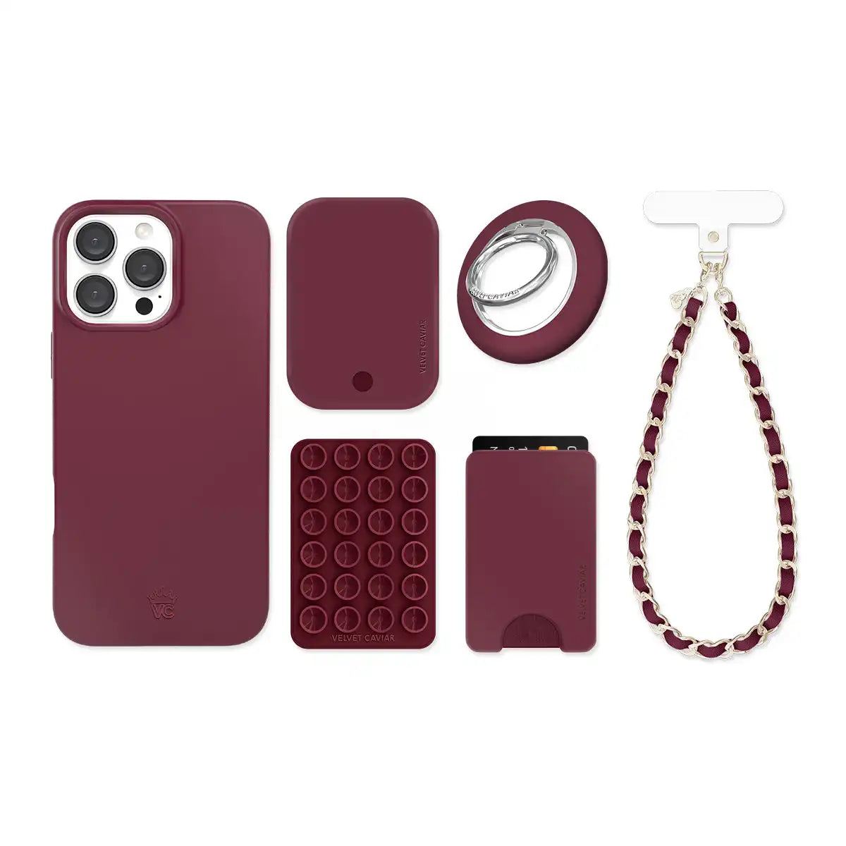 Burgundy 1990 iPhone Bundle Set