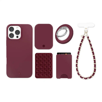 Burgundy 1990 iPhone Bundle Set