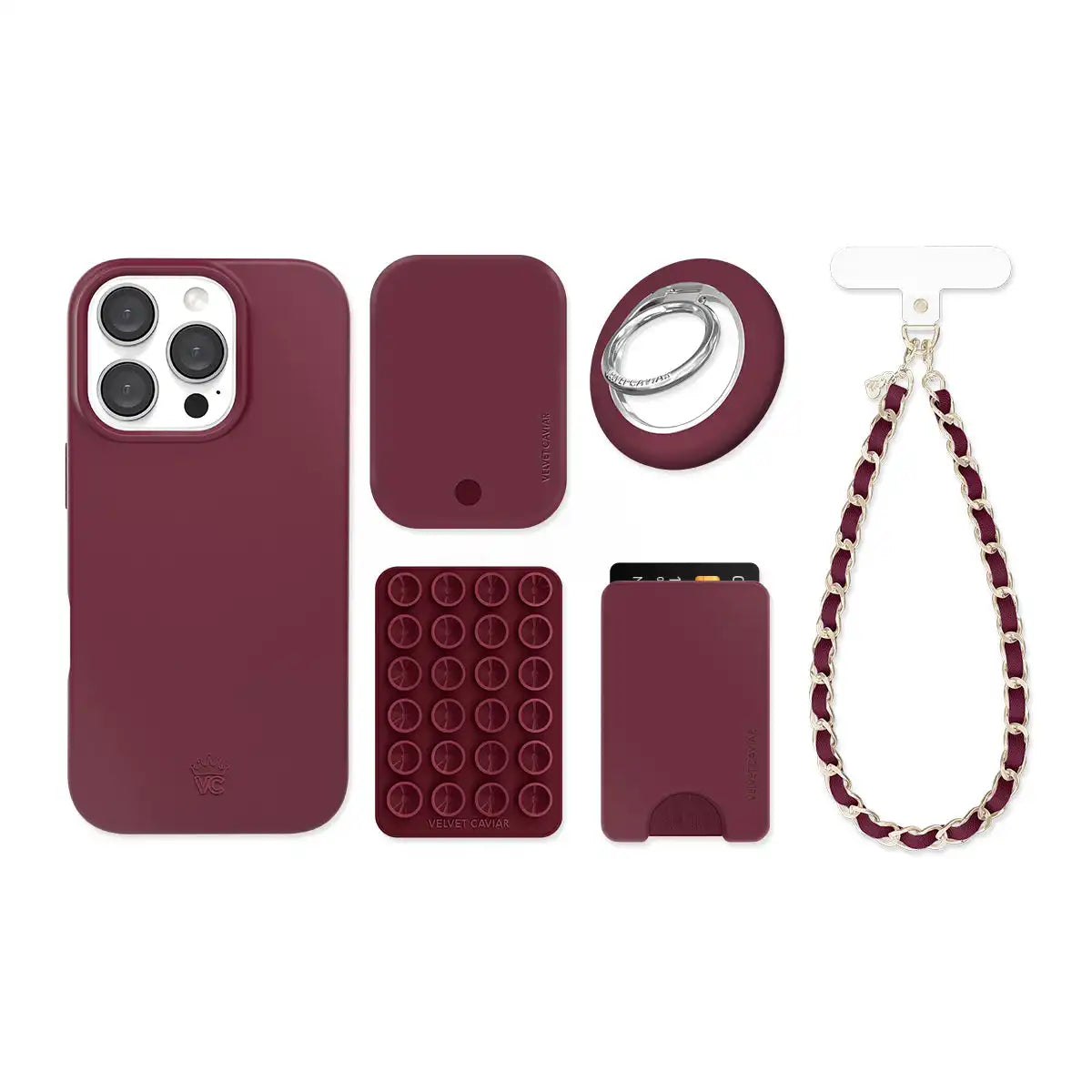 Burgundy 1990 iPhone Bundle Set
