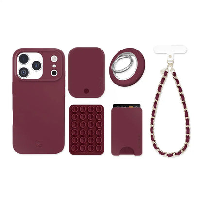 Burgundy 1990 iPhone Bundle Set