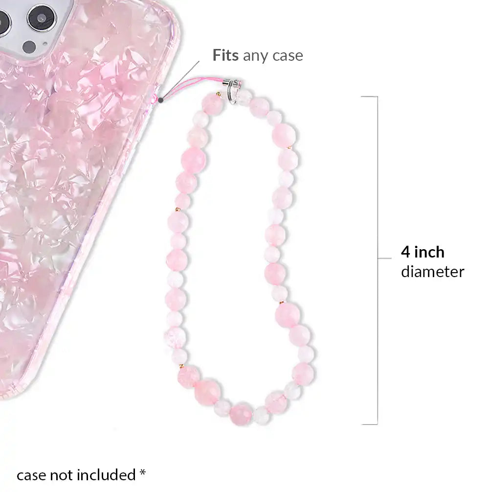 Rose Quartz Phone Charm