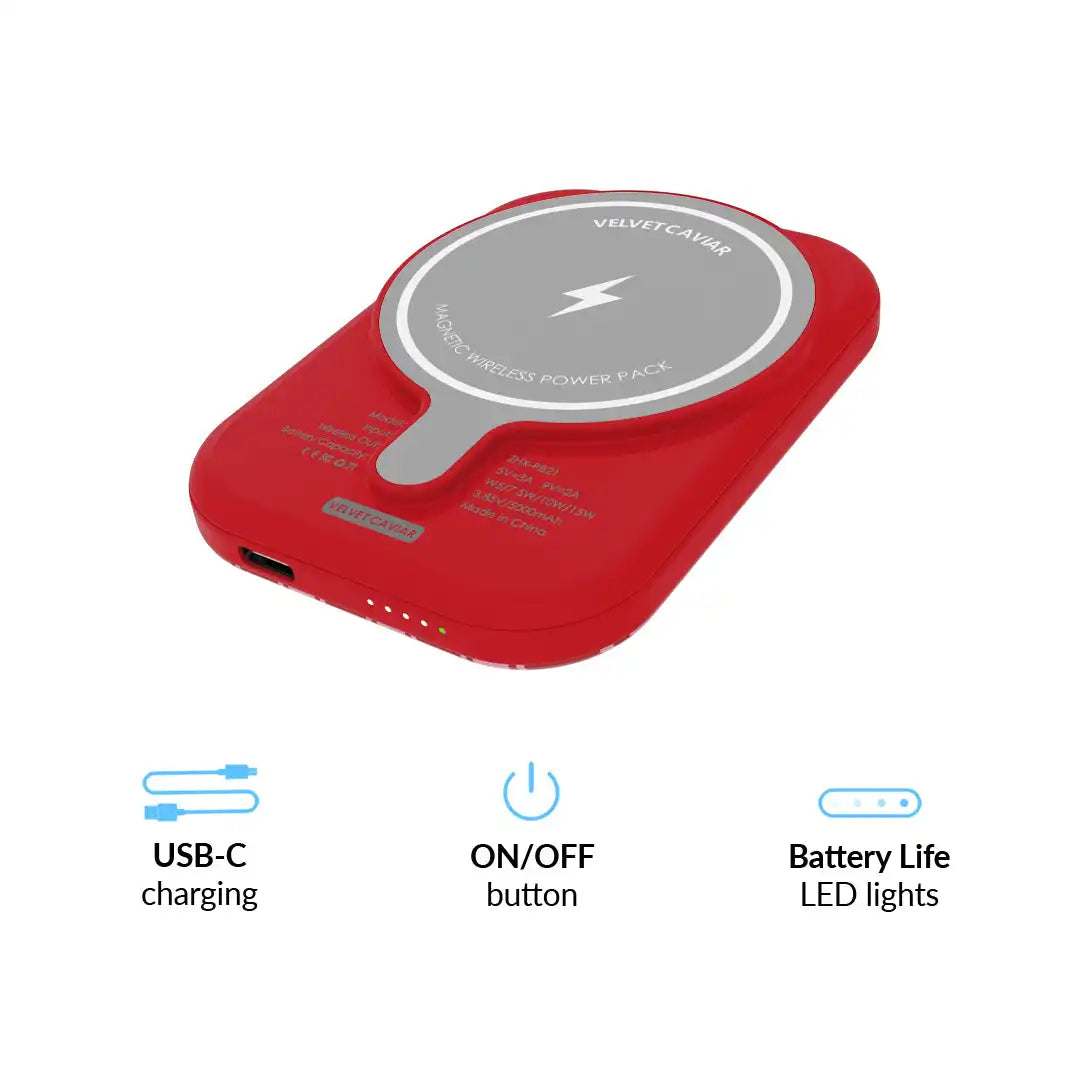 Candy Stripes Portable MagSafe Charger Power Pack