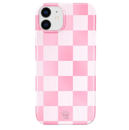 Pink Vibe Checkered iPhone Case