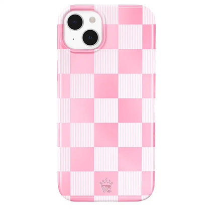 Pink Vibe Checkered iPhone Case