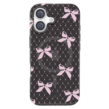 Lacy Pink Bows iPhone Case