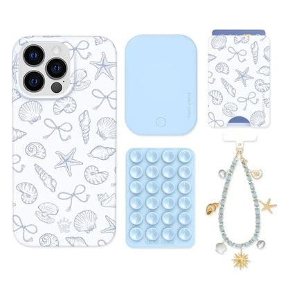 Coastal Seashells iPhone Bundle Set - Wallet