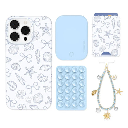 Coastal Seashells iPhone Bundle Set - Wallet