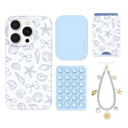 Coastal Seashells iPhone Bundle Set - Wallet