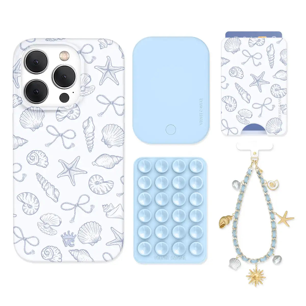 Coastal Seashells iPhone Bundle Set - Wallet