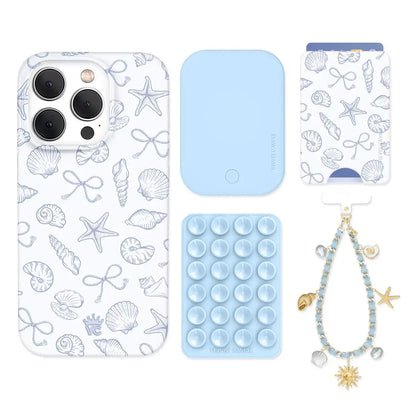 Coastal Seashells iPhone Bundle Set - Wallet