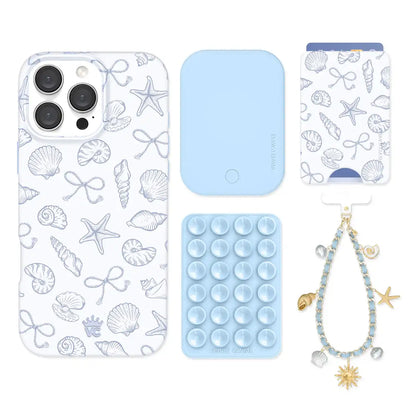 Coastal Seashells iPhone Bundle Set - Wallet