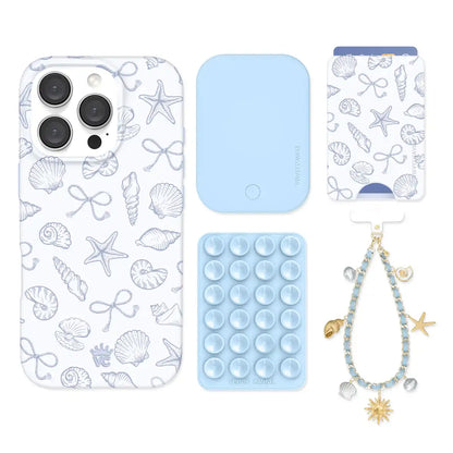 Coastal Seashells iPhone Bundle Set - Wallet