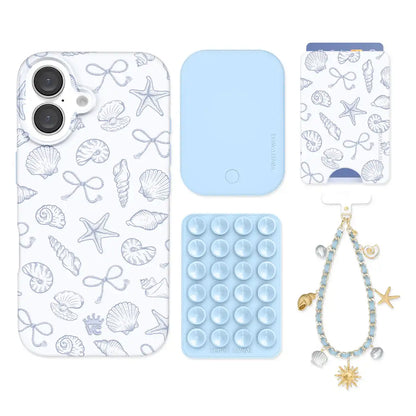 Coastal Seashells iPhone Bundle Set - Wallet