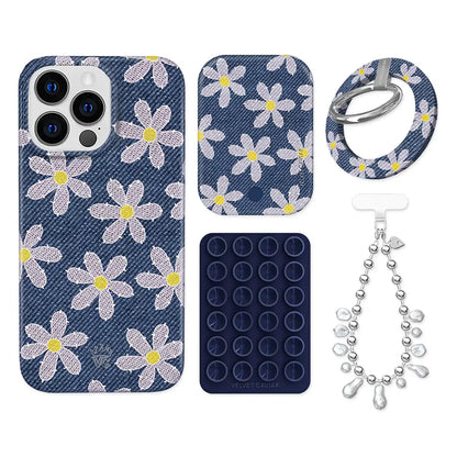 Denim Daisy iPhone Bundle Set - Grip