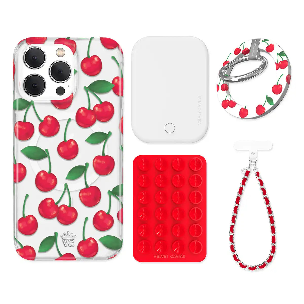 Very Cherry iPhone Bundle Set - Grip