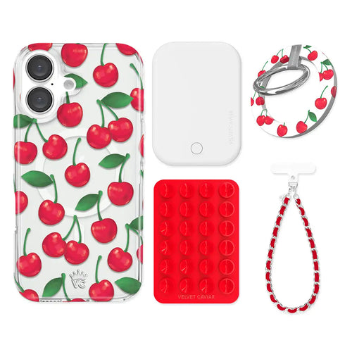 Very Cherry iPhone Bundle Set - Grip
