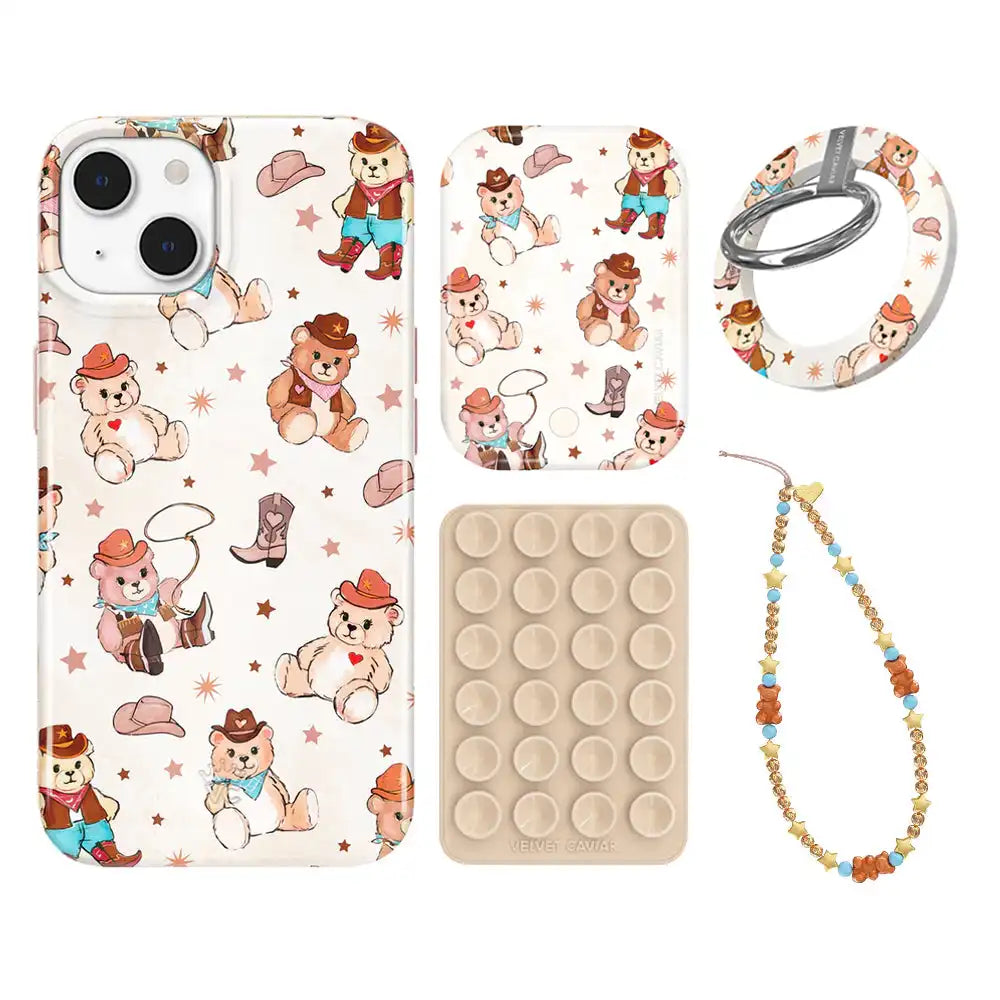 Cowboy Teddy iPhone Bundle Set - Grip