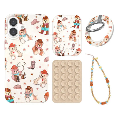 Cowboy Teddy iPhone Bundle Set - Grip