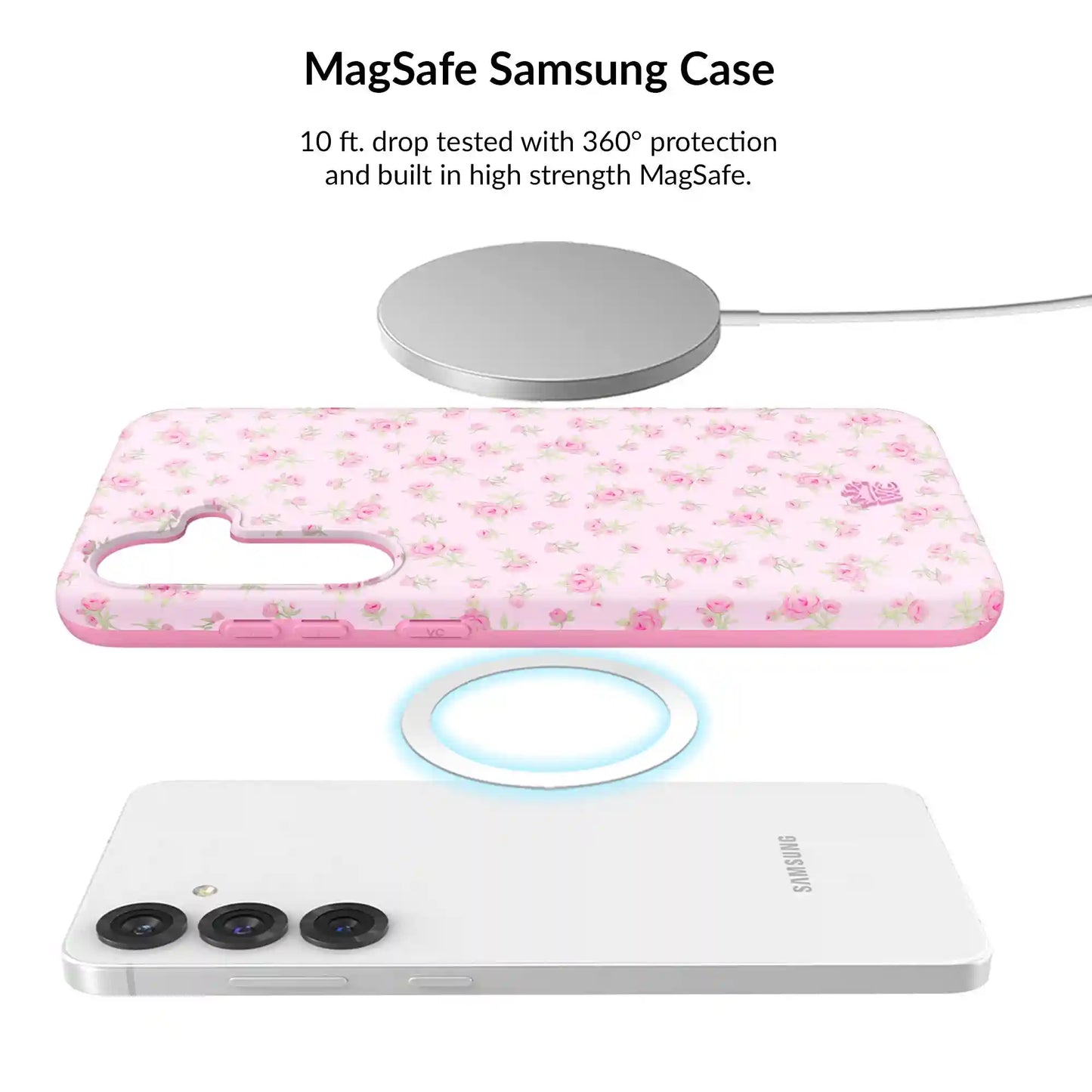 Dainty Pink Floral Samsung Bundle Set