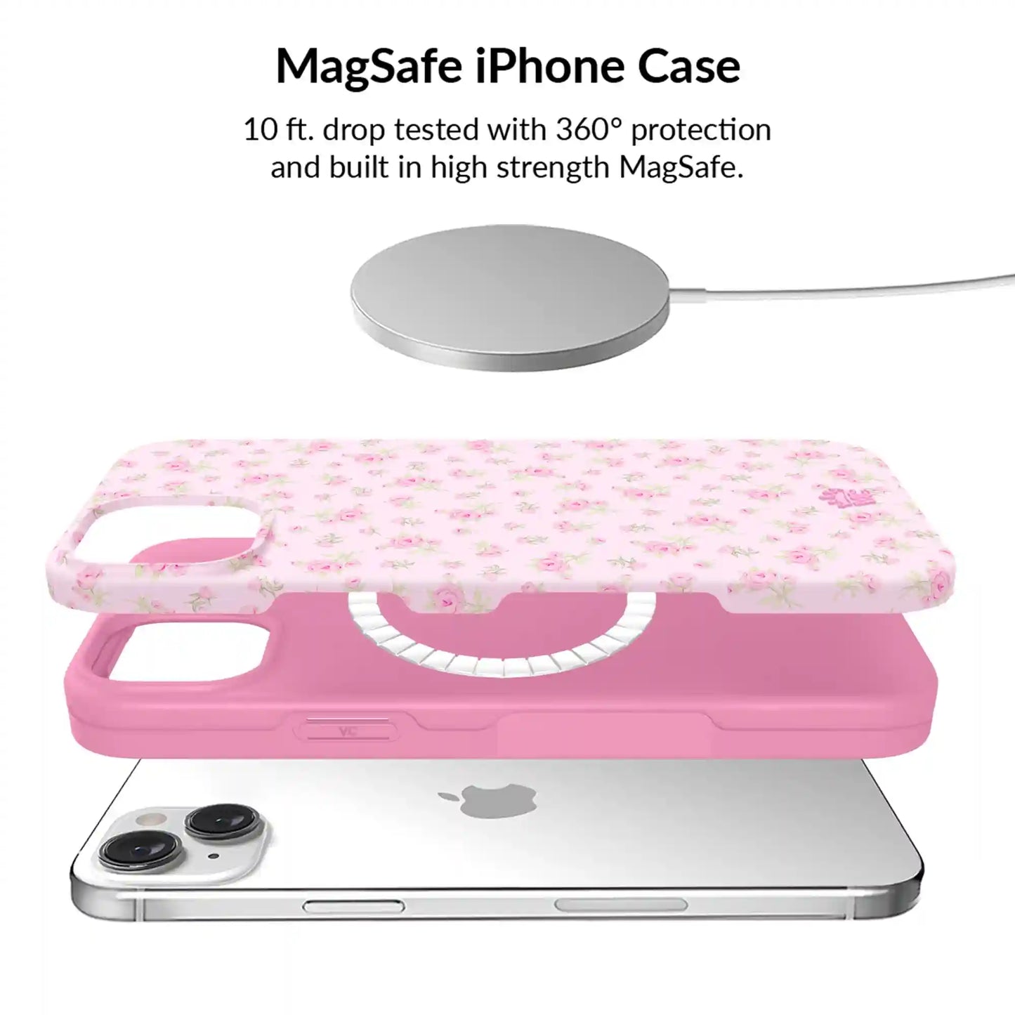 Dainty Pink Floral iPhone Bundle Set