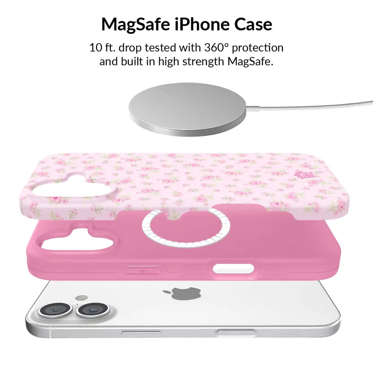 Dainty Pink Floral iPhone Bundle Set