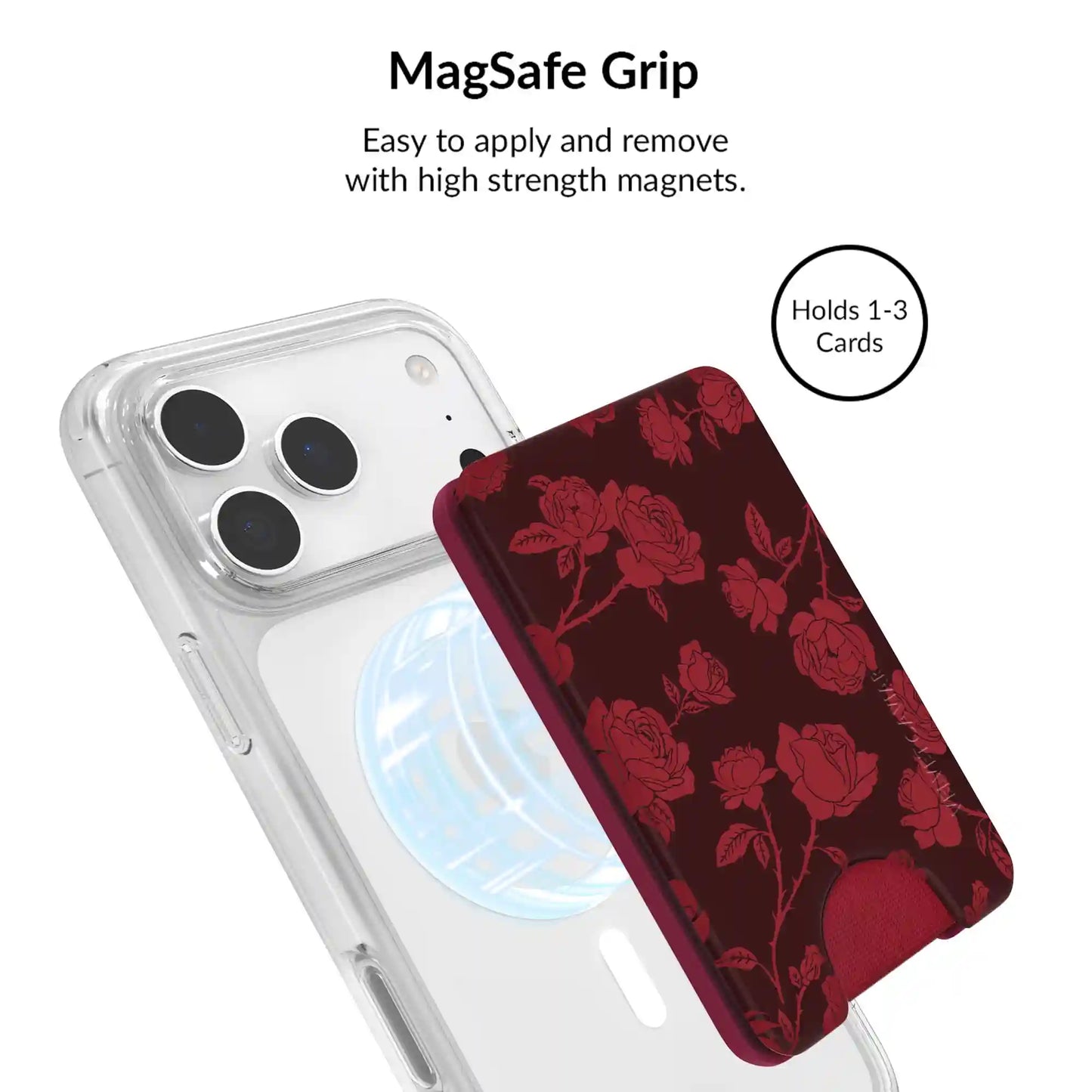 Dark Cherry Floral iPhone Bundle Set