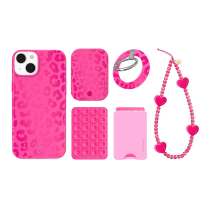 Even Hotter Pink Leopard iPhone Bundle Set